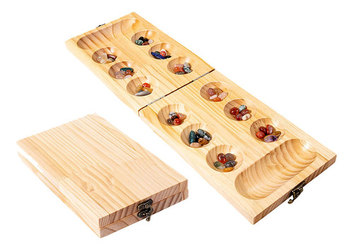 Juego De Mesa Mancala De Madera, Juego De Mesa Plegable