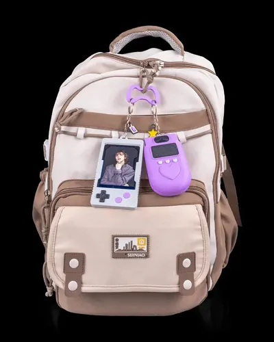 Kit Chaveiro Container + Photocard Holder Estilo Retro