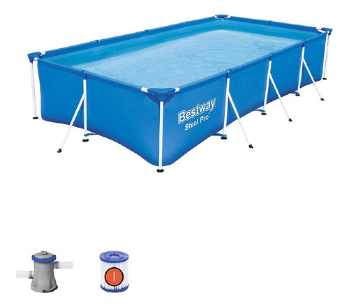 Bestway Alberca Estructural Rectangular Con Capacidad 2,3 L