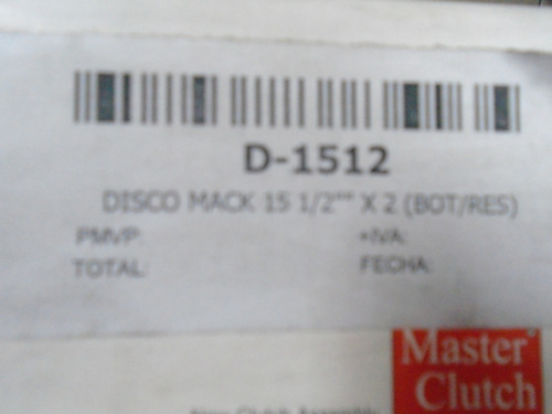 Disco Nuevo Mack 15 1/2 X2  (1512-mp)