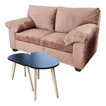 Comprar Sofa 2 Cuerpos Departamento Living Pana + Mesas Ratonas