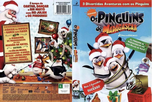 Os Pinguins De Madagascar Missao Natal Dvd Original Lacrado