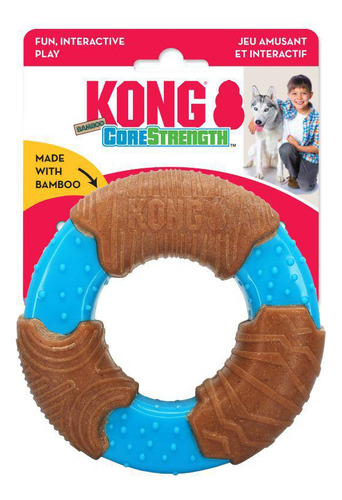 Anel Mordedor Kong Corestrength Bamboo Ring Para Cachorro