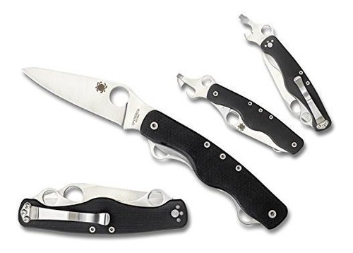 Spyderco Clipitool Rescate Carpeta 35 En Negro Liso G10 ° C