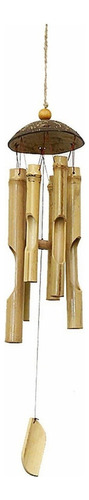Carillón De Viento Hecho A Mano Llamativo Campana De Bambú P