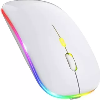 Mouse Bluetooth Rgb Led Colorido Sem Fio Recarregável Usb