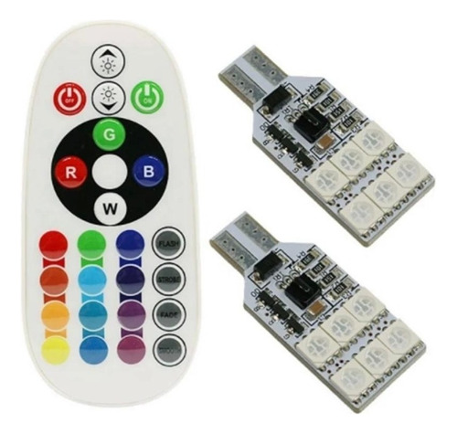 Ampolleta Led T10 Rgb Control Remoto - Cola De Pescado - Mer