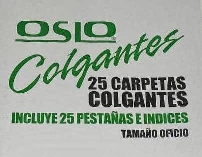 Imagen 3 de 3 de Carpetas Colgante Oslo Paq 1 X 25 Unidades Incluye Pestañas
