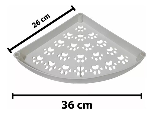 Esquinero Estante Organizador Para Baño 4 Niveles Con Diseño Color Blanco