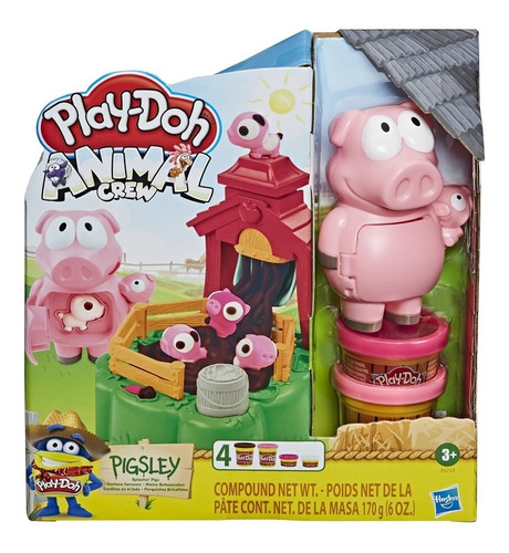 Novo Play Doh Farn Animal Crew Pigsley Porco Hasbro