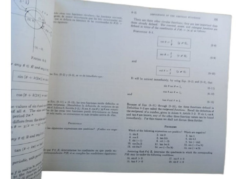 Libro Algebra Trigonometría Modernas Bilingue Año 1970 (Usado)