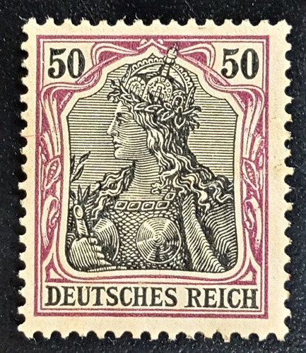 Alemania Reich, Sello Yv 89 Germania 50pf Fina 05 Nvo L17905