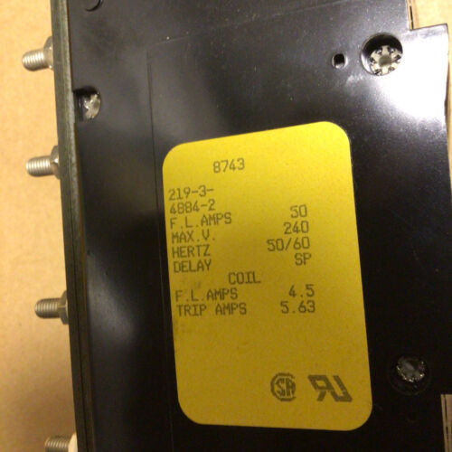 Airpax Circuit Breaker 219-3-4884-2 Nne