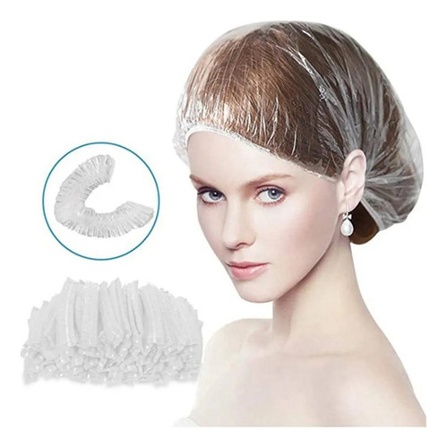 100 Gorros De Ducha De Baño Desechables, Impermeables, Extra
