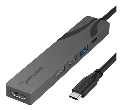 Hub Usb-c Sabrent Multipuerto Con Fuente Y 3 Puertos