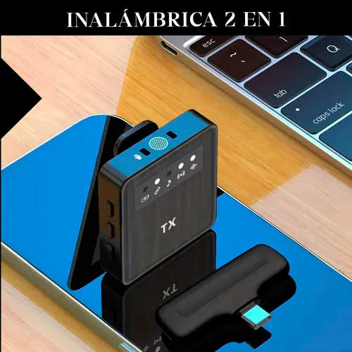 Microfono Dual Inalambrico X2 Usb Celular Receptor Tipo C