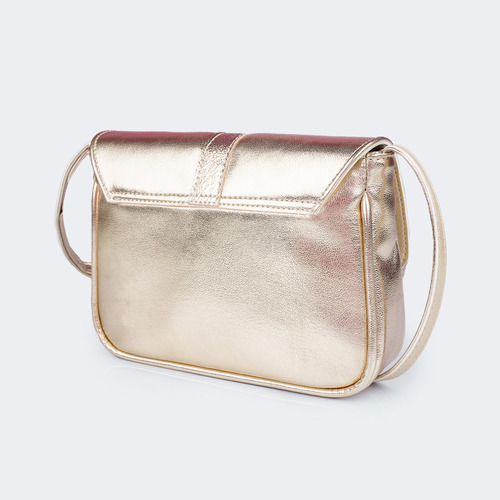 Bolsa Infantil Clássica Fivela Imã Pampili Cor Dourado