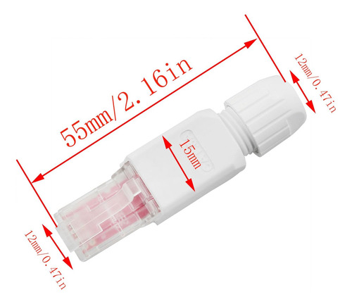 Conector De Cable De Red Cat6a Chapado En Oro, 4 Uds.