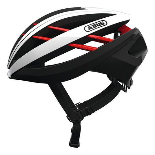 Capacete De Ciclismo Abus Aventor Cor Branco/vermelho/preto Tamanho M (m) 54-58cm