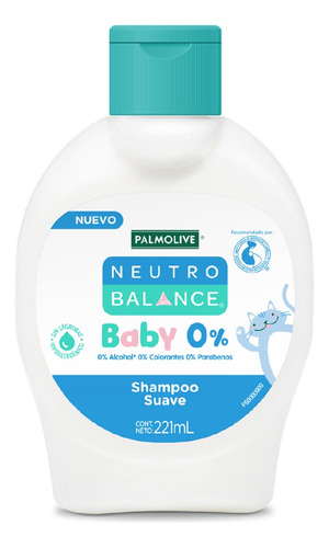 Shampoo suave para bebé Palmolive NeutroBalance Baby0% 221ml