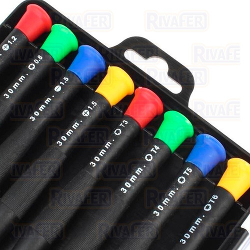 Imagen 3 de 10 de Kit Destornilladores Celulares Torx Imantados Electronica 8p