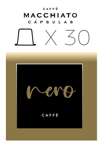 30 Capsulas Cafe Nero Macchiato Compatible Nespresso