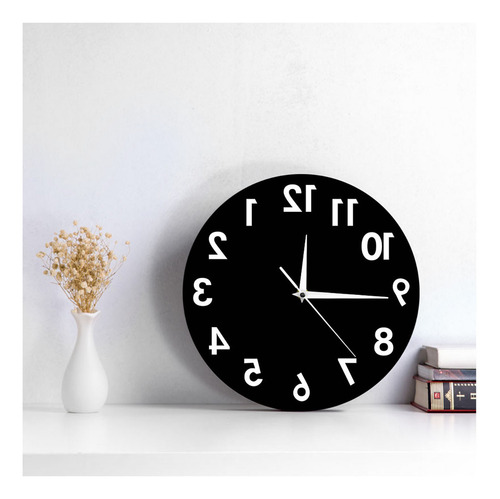 Reloj De Pared M Reverse Clock 5005 Para Sala De Estar, Deco