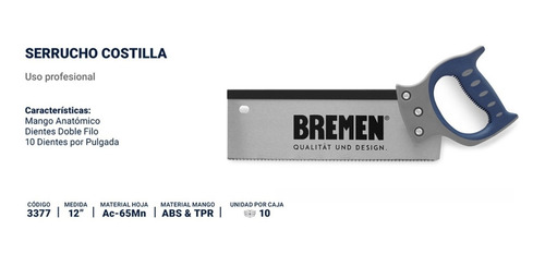 Imagen 3 de 8 de Caja Para Ingletes Bremen 7492 + Serrucho Costilla 3377 Dgm