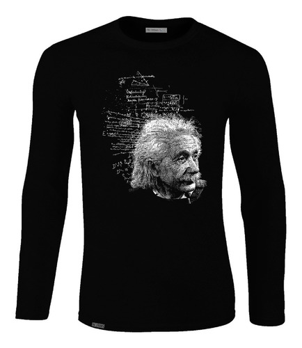 Camiseta Manga Larga Albert Einstein Física Matemática Eol