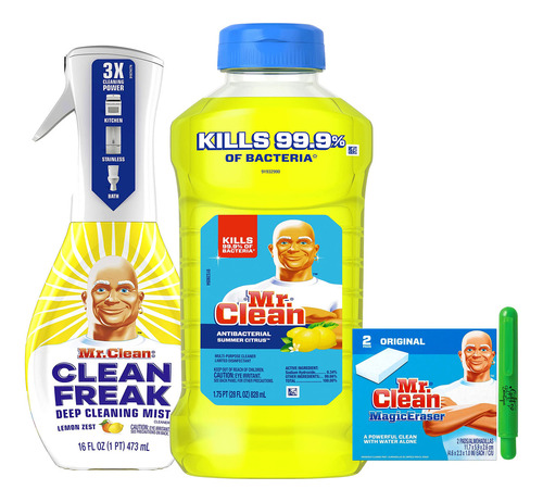 Mr Clean - Limpiador Multiusos, Aroma A Limón Cítrico De .