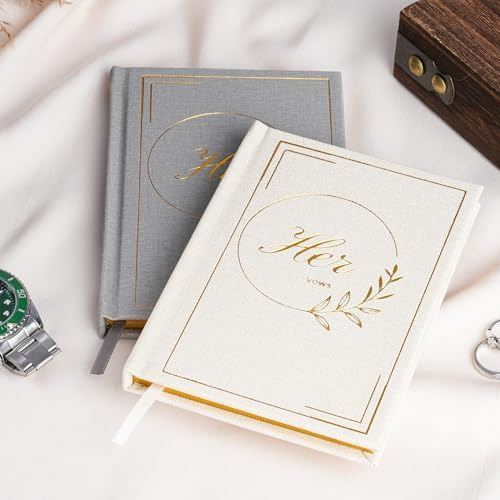 Los Libros De Votos De Boda De U&i Para Él Y Ella, Elegantes