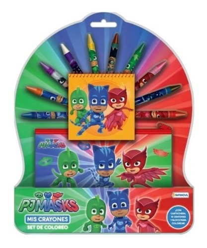 Kit Escolar Set De Arte Regalo Pj Masks Heroes En Pijamas