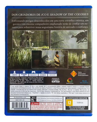 The Last Guardian - Mídia Física Ps4 (Usado)