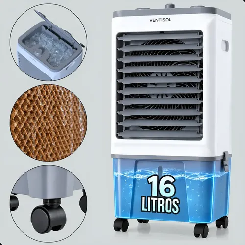 Climatizador Umidificador Ar Frio Portátil Evaporativo 16 L
