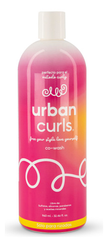  Shampoo Co-wash Para Cabello Rizado Urban Curls Sn Sal 960ml