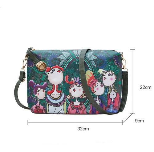 Imagen 4 de 9 de Set 6 Bolsas Floral Moda Elegante Mujer Estampado Versatil