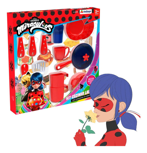 Brinquedo Kit Cozinha Infantil Miraculous Ladybug Xalingo