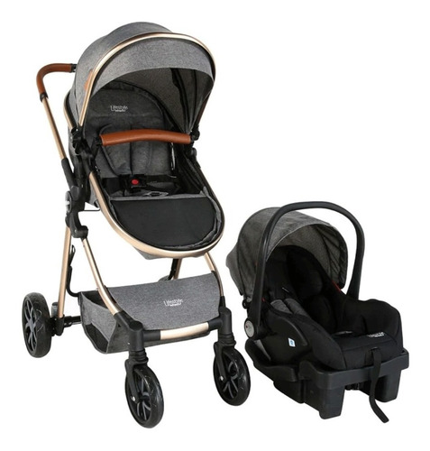 Carriola Infanti Mike Portabebe Base De Carro Gris