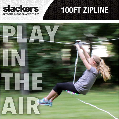 Imagen 5 de 8 de Tirolesa Slackers Zipline Night Riderz De 100ft Luminosa