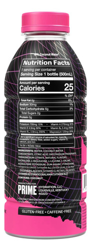 Bebida Hidratante Prime X 500 Ml 12 Pack