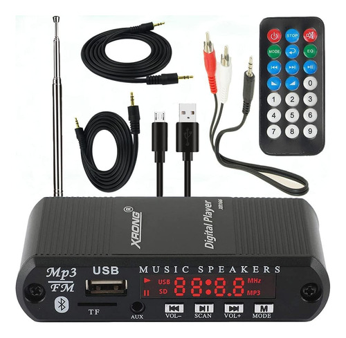 Receptor De Audio Bluetooth Radio Fm, Reproductor Digital Mp