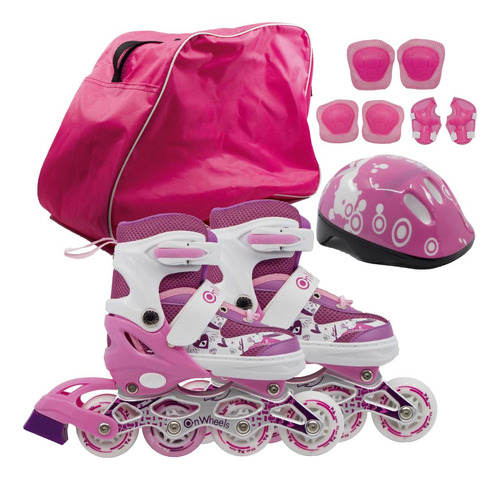 Combo De Patines + Kit De Protección +casco