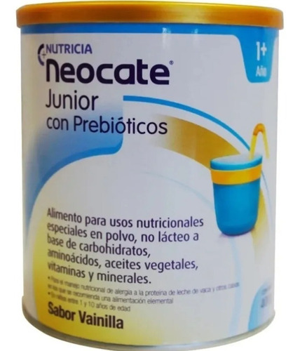 Neocate Junior +1 Con Prebioticos. Sabor Vainilla. 400g.