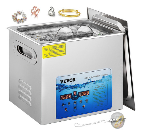 Vevor Limpiador Ultrasónico Profesional 10l Con Temporizador