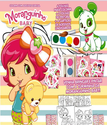 Livro Moranguinho Baby - Colorindo Com Adesivos Especial