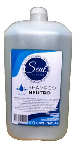 Shampoo Neutro  Limpieza Para Tu Cabello  4 Lt. Profesional