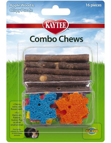 Kaytee Combo Masticar, Madera De Manzana Y Rompecabezas Cruj