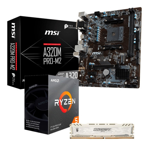 Combo De Actualización A320m Pro M2 V2 Ryzen 5 3600 8gb Logg