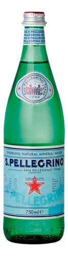 Agua S. Pellegrino Carbonatada 750 Ml - 6 Botellas Vidrio