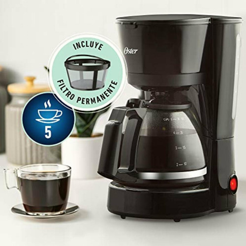 Cafetera Oster® De 5 Tazas Con Filtro Permanente Bvstdc05